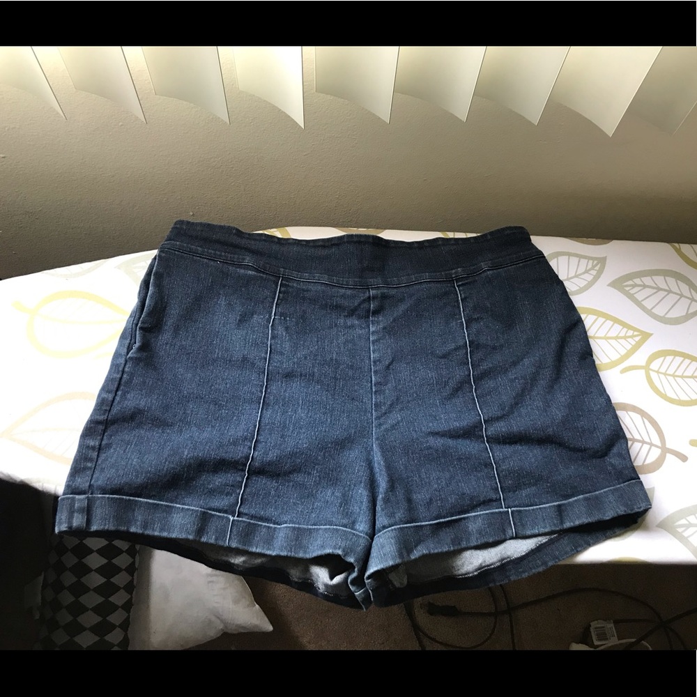 Pinup Girl Clothing high waisted denim shorts 3X